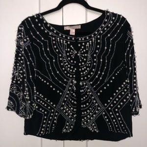 Beaded and pearl bolero